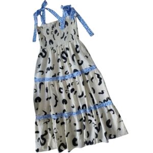 THML Geometric Tiered Midi Dress Size Medium